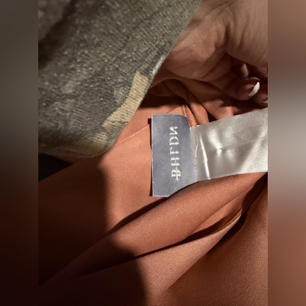 Nwt 
BHLDN Piper V-Neck Side-Slit Satin Gown Sedona spring wedding formal $248 - Picture 11 of 12